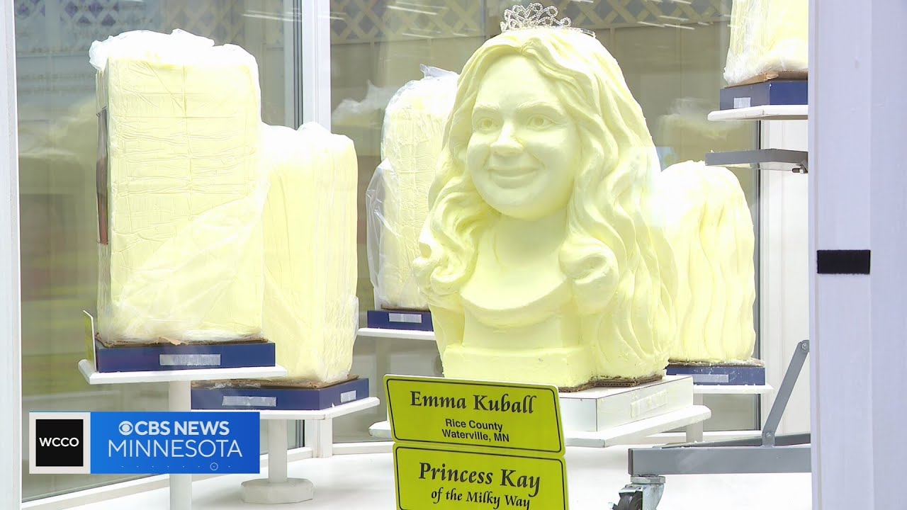 Minnesota State Fair artist uses 900 pounds of butter for sculpted homages to Princess Kay finalists