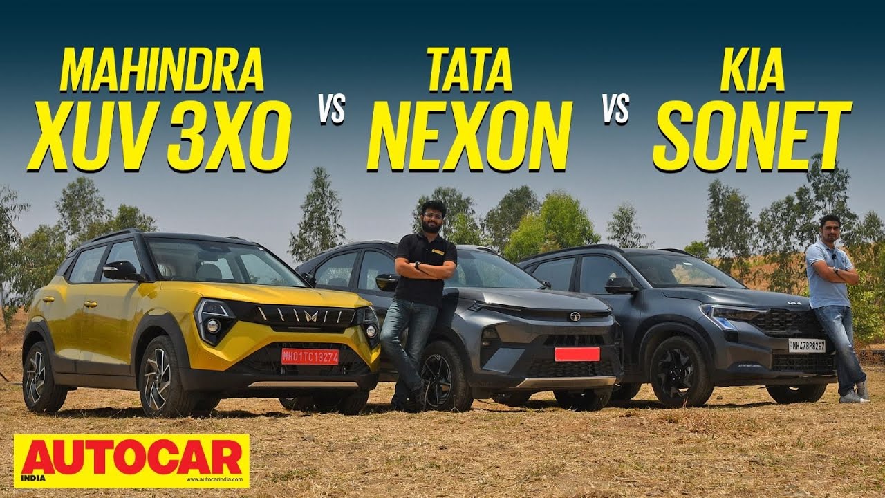 Mahindra XUV 3XO vs Tata Nexon vs Kia Sonet - Best compact SUV for you? |Comparison|@autocarindia1