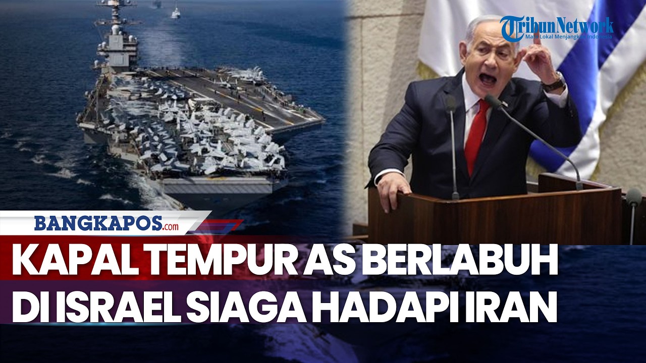 Kapal Tempur USS Gerald R Ford Berlabuh di Perairan Israel Siaga Hadapi Iran