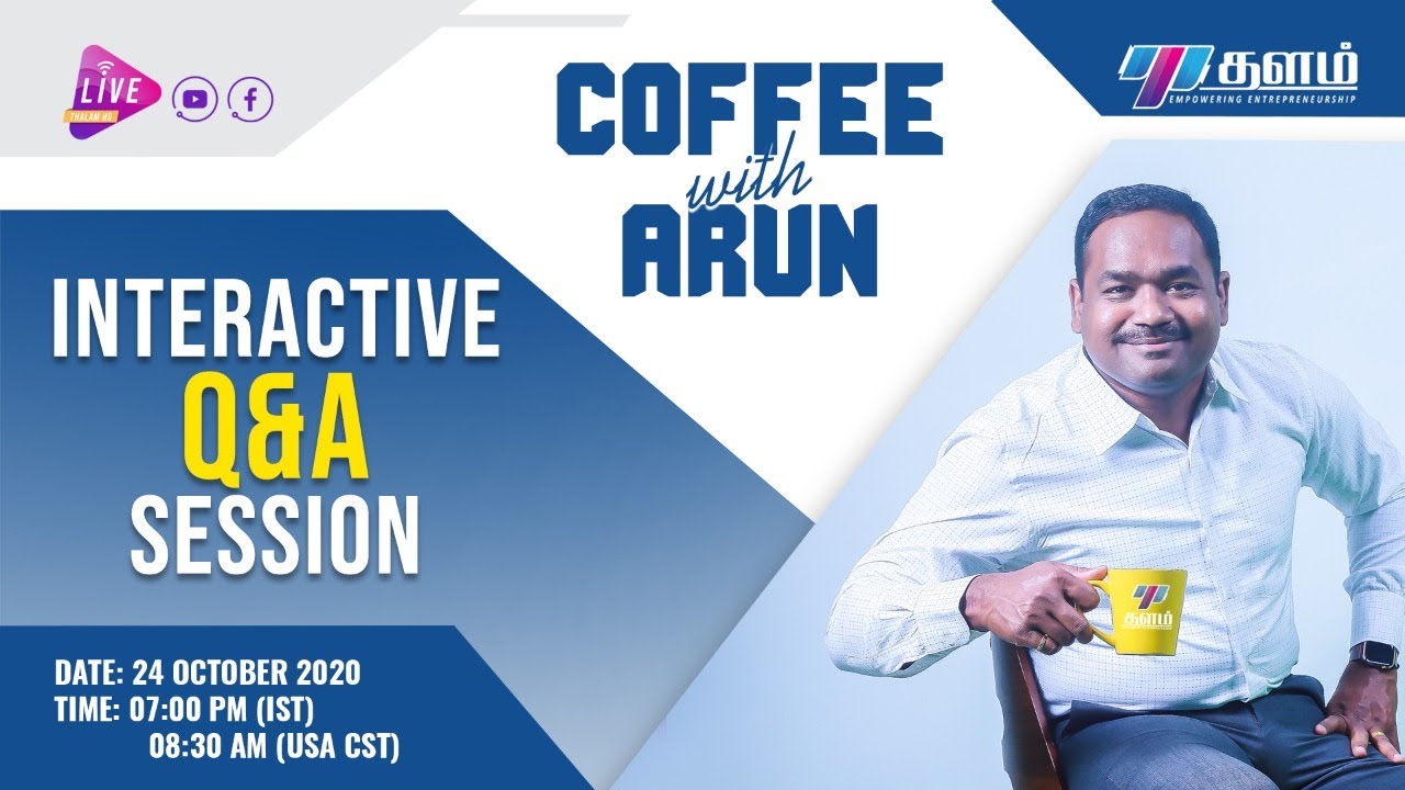 Business Ideas | Coffee With Arun - An Interactive Live Show