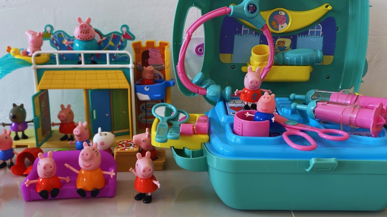 Satisfying with Unboxing Peppa Pig Super Water Park Pool Peppa Pig MEDIC CASE Peppa House Review Toy