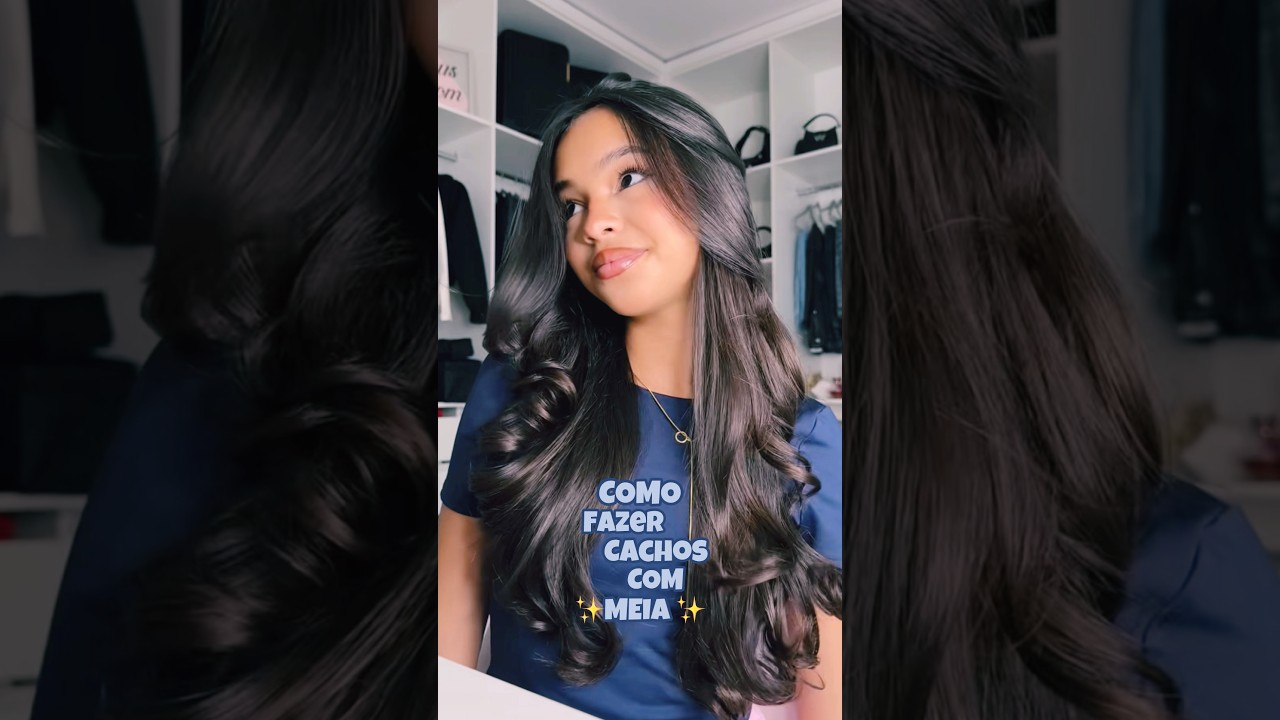 COMO FAZER CACHOS COM MEIA - TUTORIAL | #hairstyle #cachos #hairtutorial