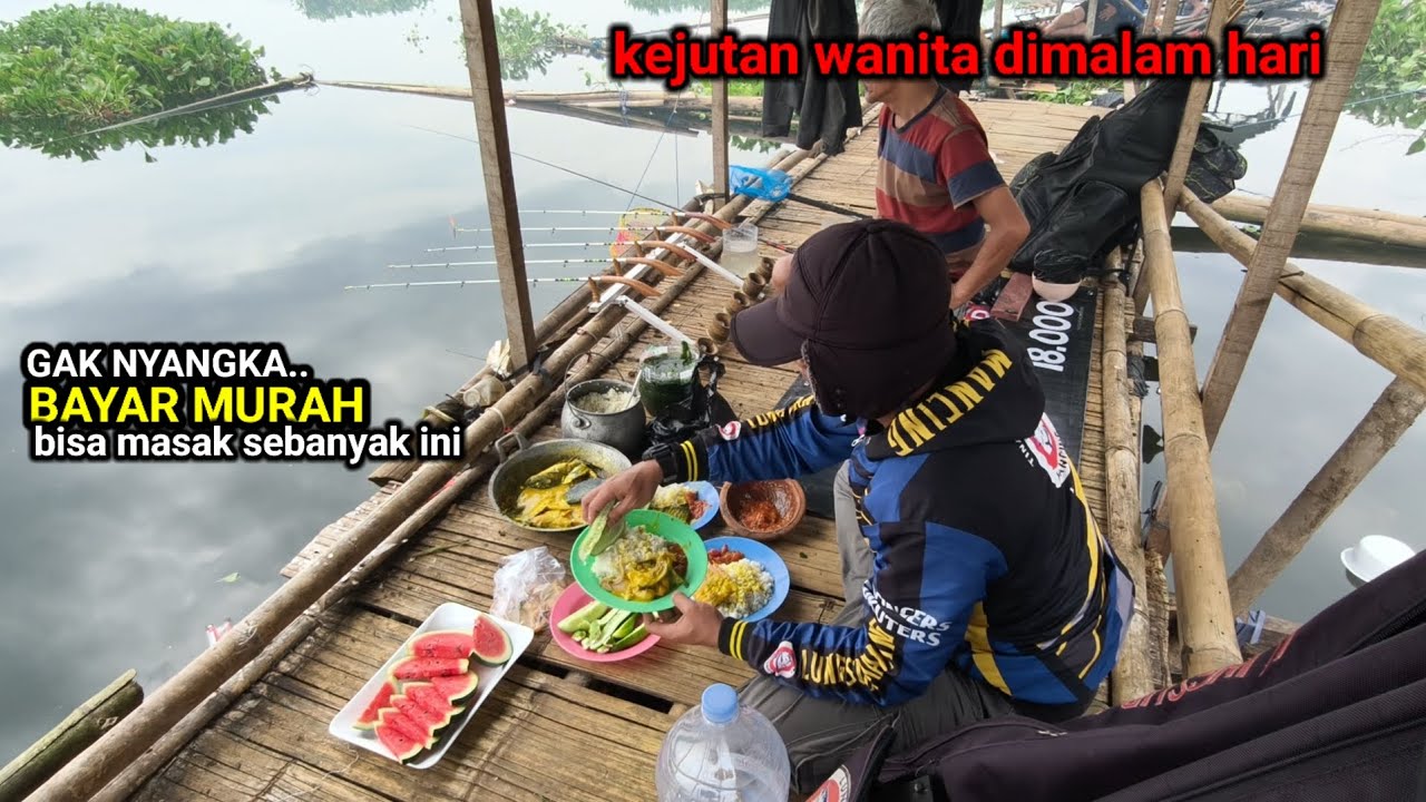 KECEWA,!! 2 HARI 1 MALAM MANCING IKAN DAN MASAK HASIL TANGKAPAN DI BAGAN DANAU CIRATA 