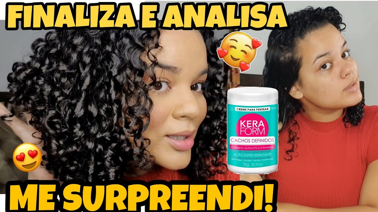 FINALIZA E ANALISA: CREME KERAFORM CACHOS DEFINIDOS | ME SURPREENDI COM O RESULTADO! FICOU INCRÍVEL!