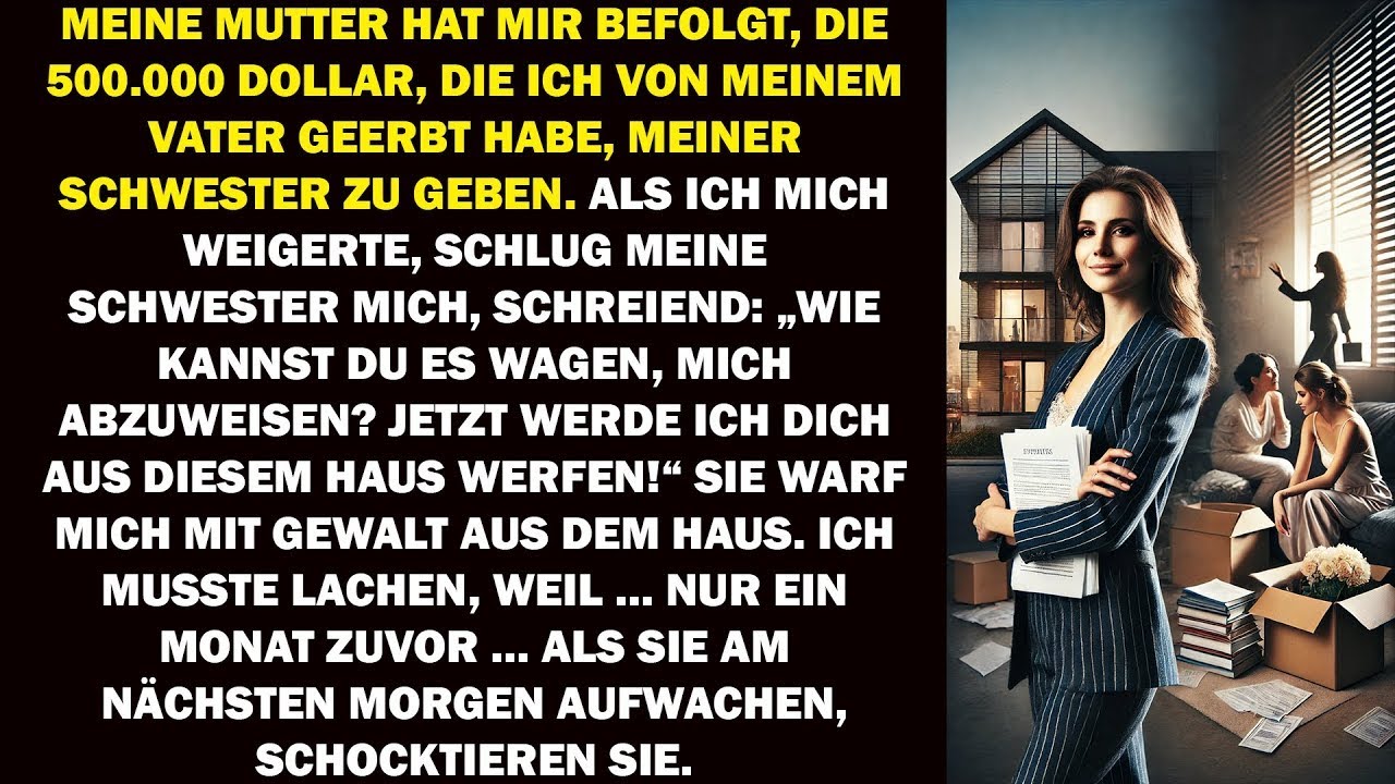 Sie wollten mein Erbe von 500 000 $ stehlen  Ich weigerte mich  dann wurde ich verstoßen und