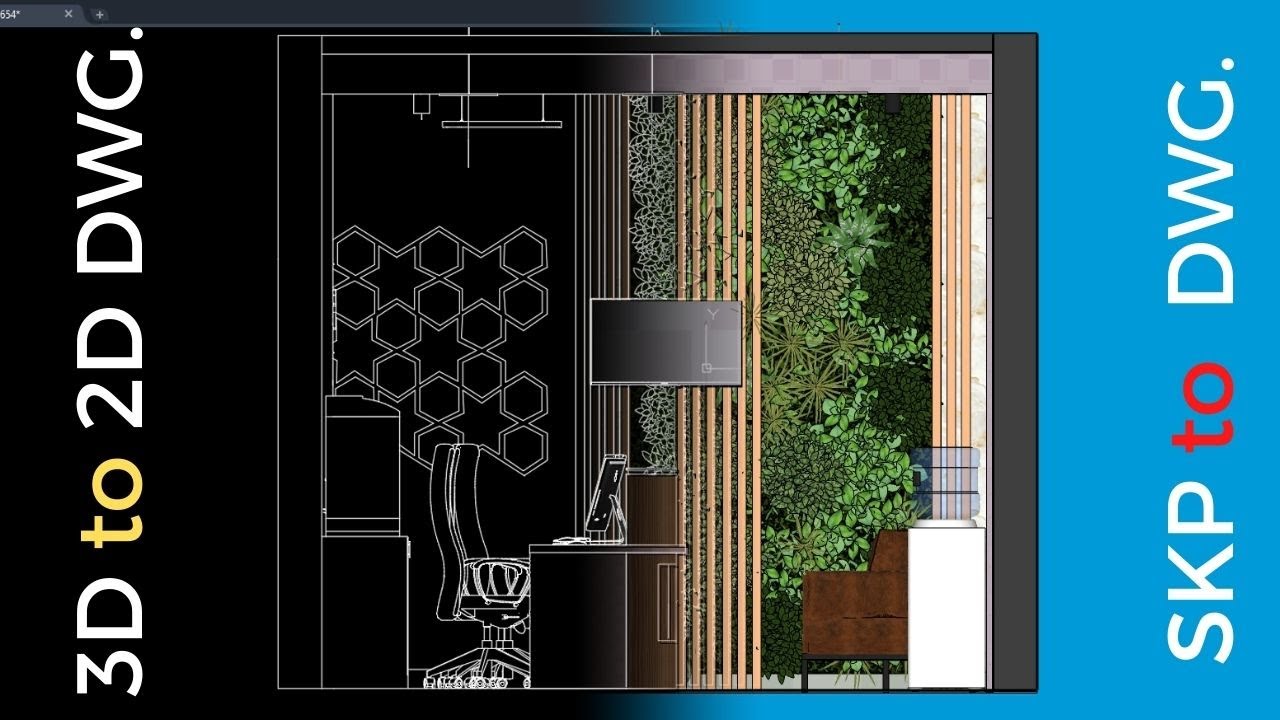 3D to 2D DWG. Easy Trick || SketchUp to AutoCAD 2D for Detail Drawing