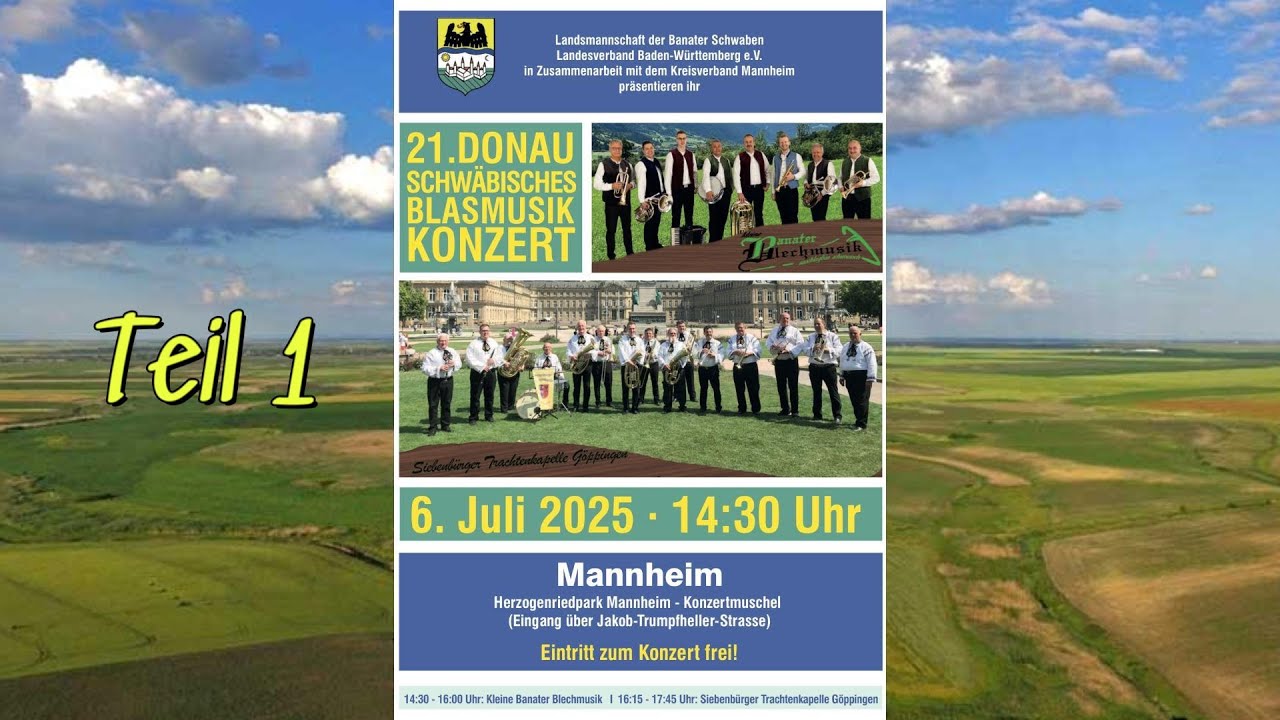 kleine Banater Blechmusik = beim Konzert Donauschwäbischer Blasmusikkapellen in Mannheim 06.07.2025