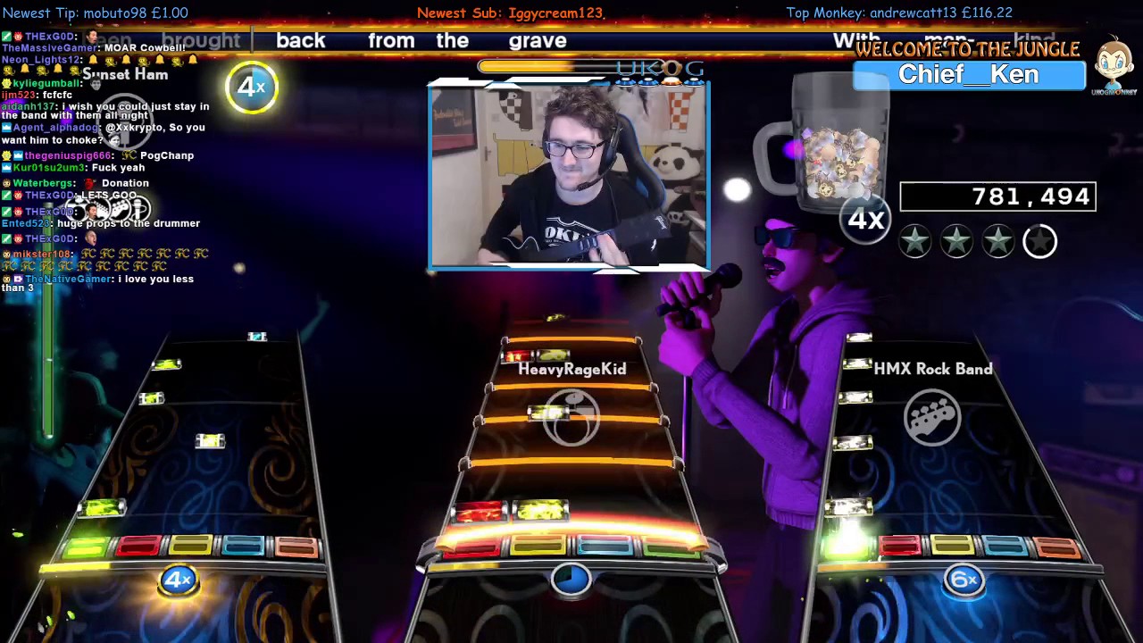 PLAYING ROCK BAND WITH HARMONIX!!! (The game makers) + Painkiller 100% FC!
