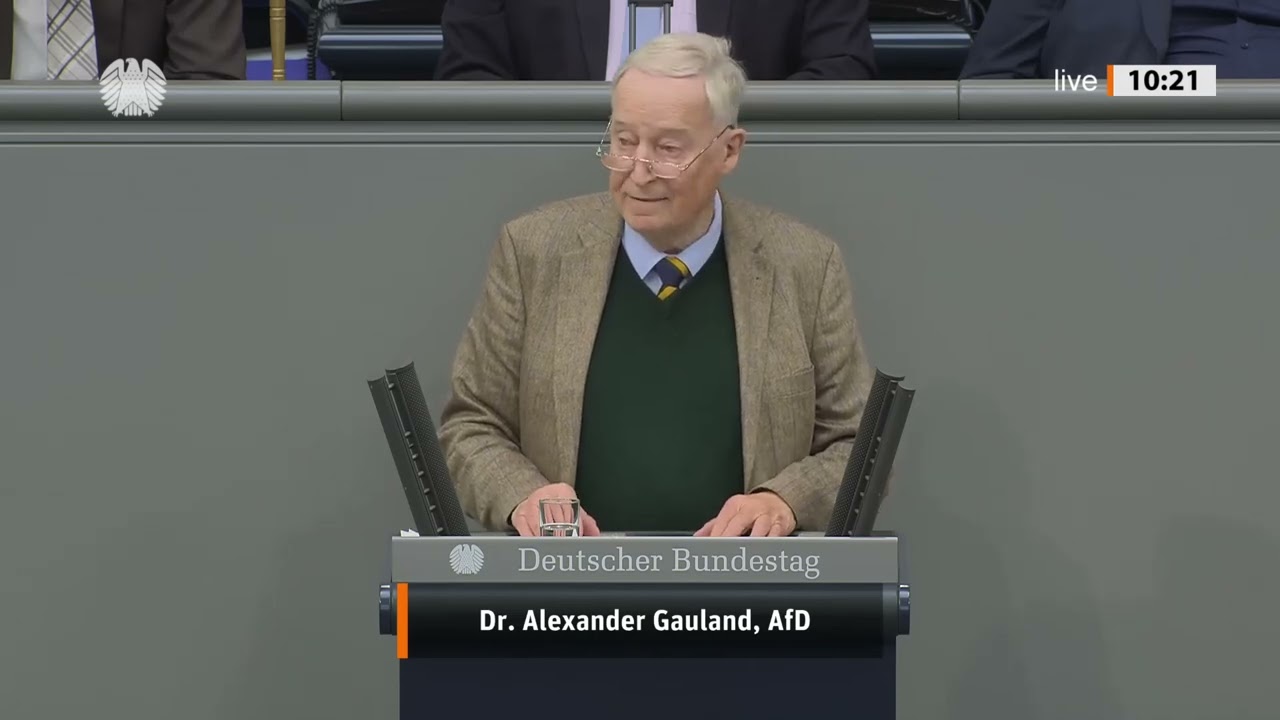 Dr. Alexander Gauland warnt im Bundestag: Holt der Gaza-Krieg auch Deutschland ein?