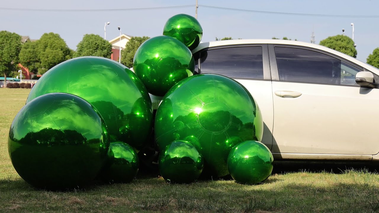 Green Inflatable Mirror Ball Reusable Big Bubble Balloon