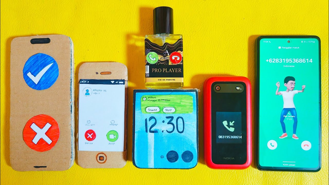 Incoming Call on iPhone 17 Button, iPhone 2G, Moto Razr 50U Alarm, Nokia 2660, Samsung A52 ,Perfume