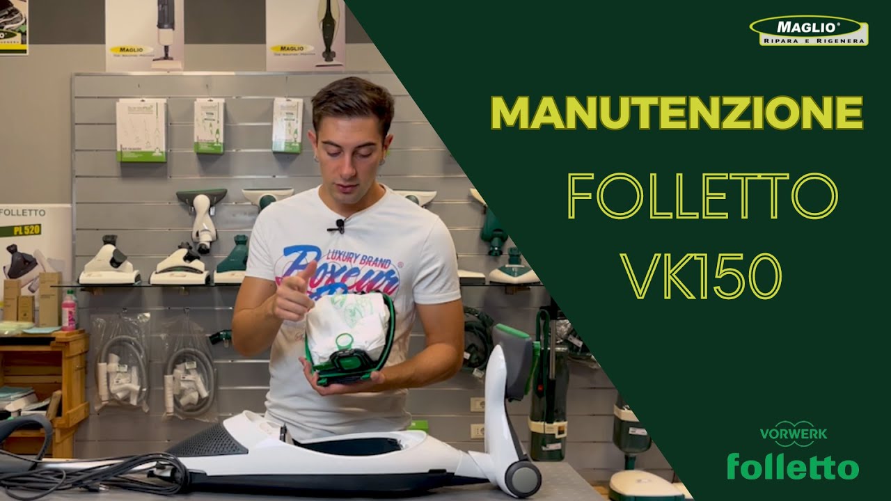 Come fare la manutenzione del VK150 | Cambio sacco, filtro e cavo - tutorial