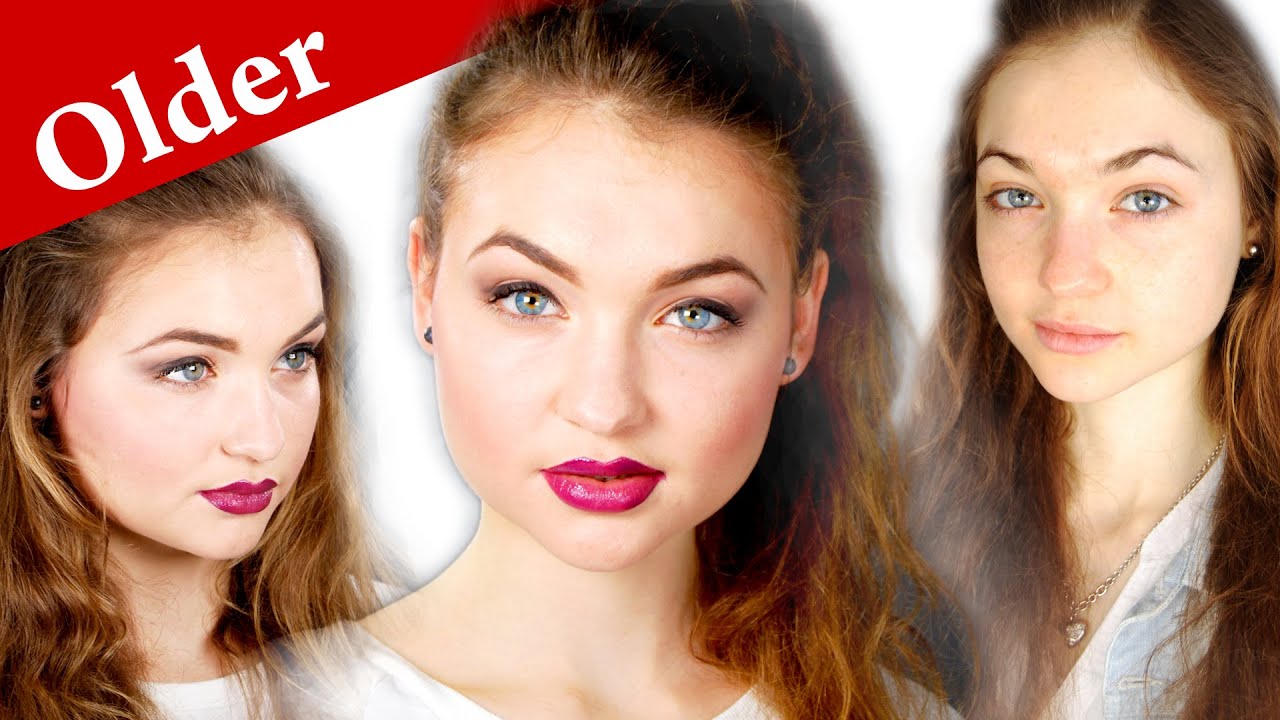 How to make face LOOK OLDER - TEENAGE makeup tutorial