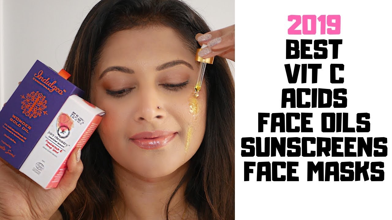 THE BEST SKINCARE 2019 - TOP VIT C, ACIDS, FACE OIL, SUNSCREEN, FACE MASKS | BEST OF BEAUTY INDIA