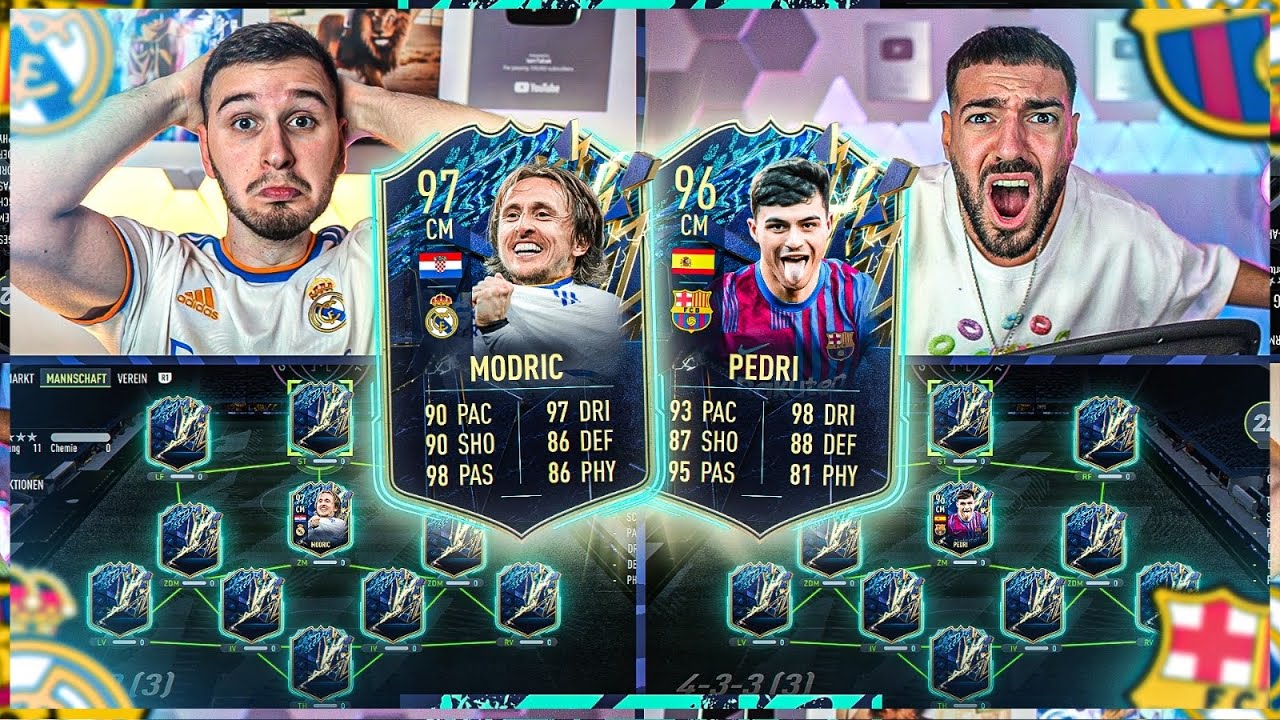 FIFA 22: PEDRI vs MODRIC TOTS SQUAD BUILDER BATTLE 😱😱 Wakez vs IamTabak