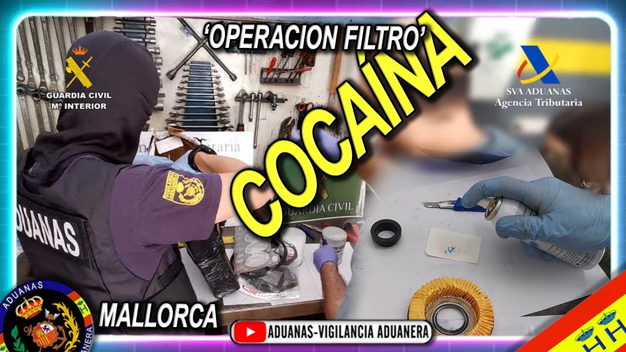 'Operación Filtro' Cocaína en filtros de coches, Almería - Aduanas SVA
