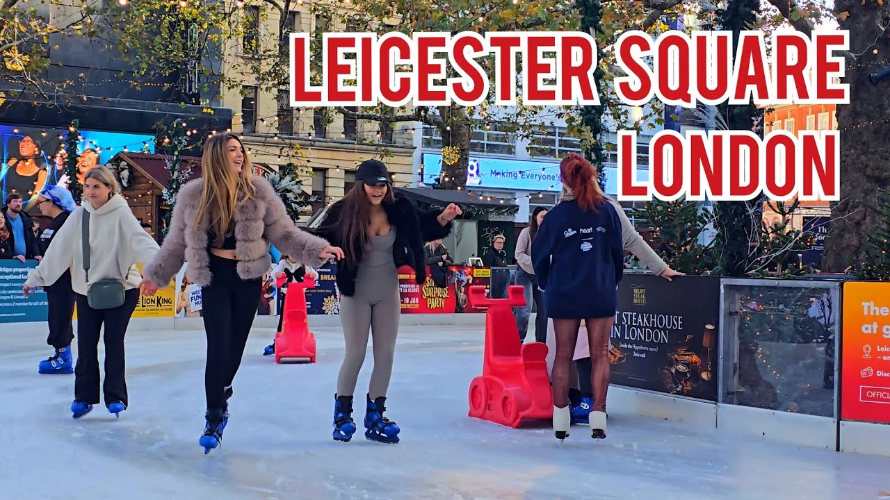 Ice Skating in London - Leicester Square Market - Explore London with us