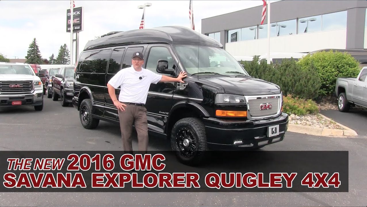 New 2016 GMC Savana Explorer Quigley 4X4 Lifted Conversion Van - White Bear Lake, St Paul, Mpls, MN