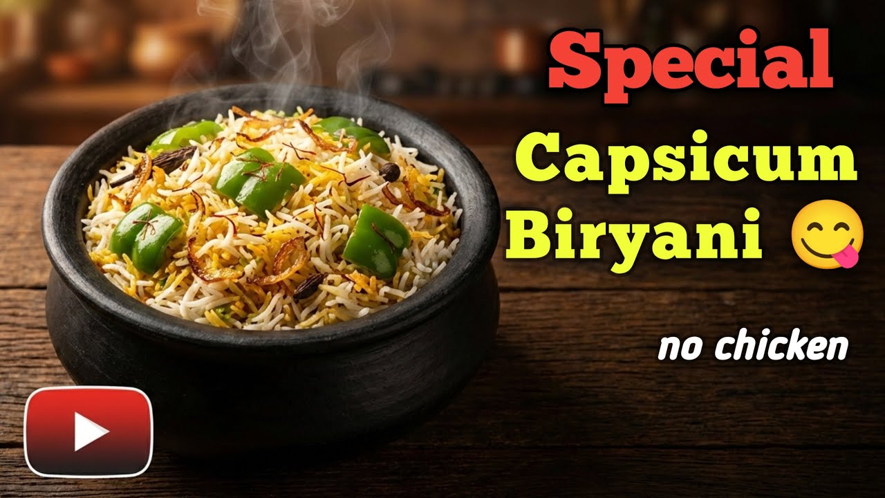Special Capsicum Biryani 😋 | Easy Veg Biryani Recipe | Restaurant Style
