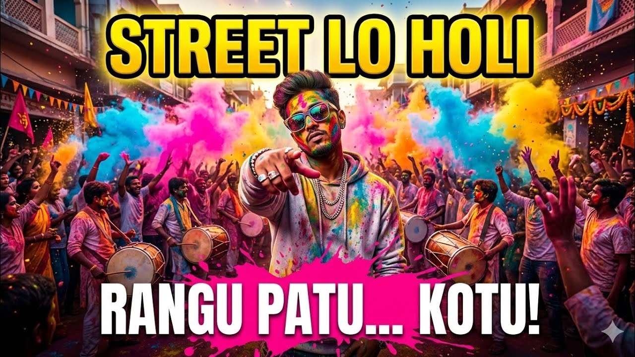 Street Lo Holi 🔥 | Telugu Mass Rap Song 2026 | Folk x Hip Hop Holi Anthem