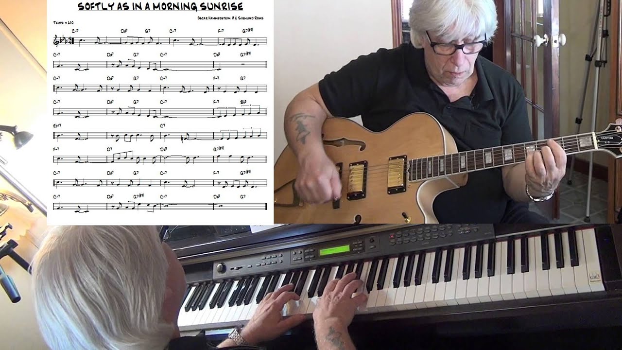 Softly As In A Morning Sunrise - Jazz guitar & piano cover