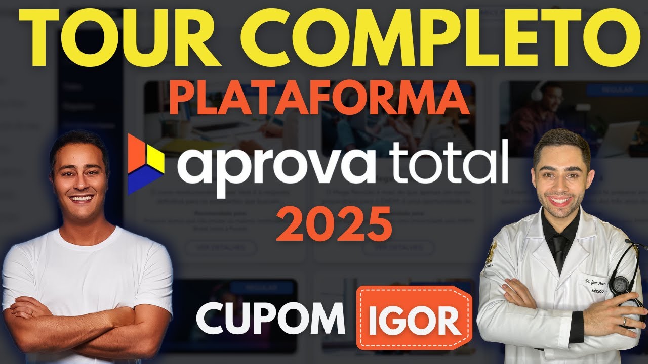 TOUR COMPLETO PLATAFORMA APROVA TOTAL 2026 - Vale a pena assinar? Cupom IGOR ( black friday)
