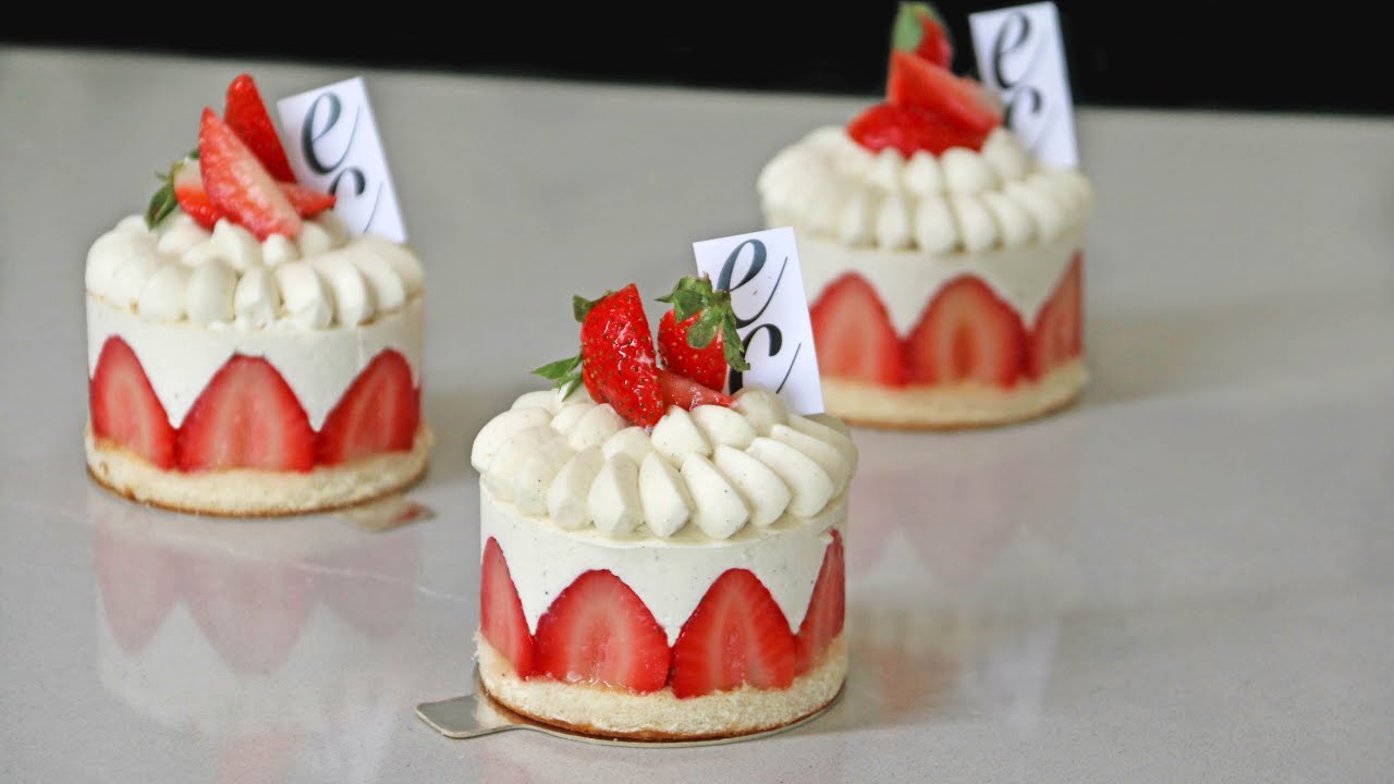 Mini Fraisier de Vainilla  / Vanilla Mini Fraisier
