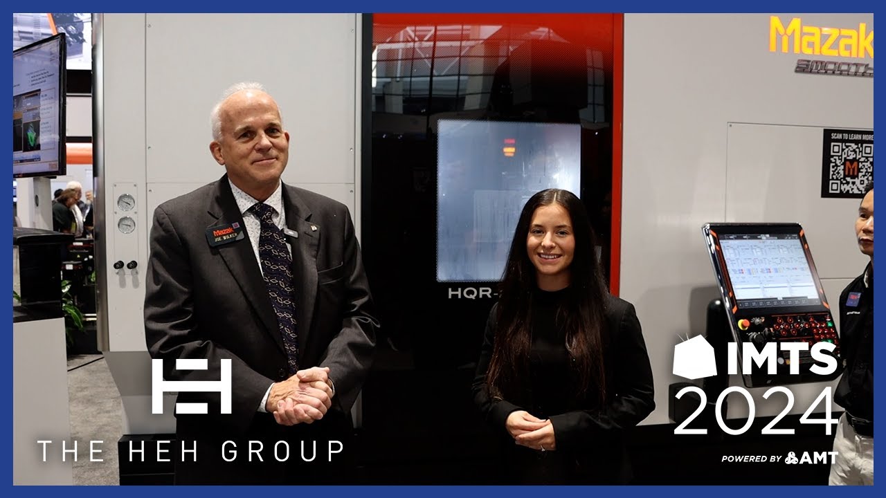 Mazak introduces a 3 turret machine?! Check out the HQR-200/3 NEO | IMTS 2024