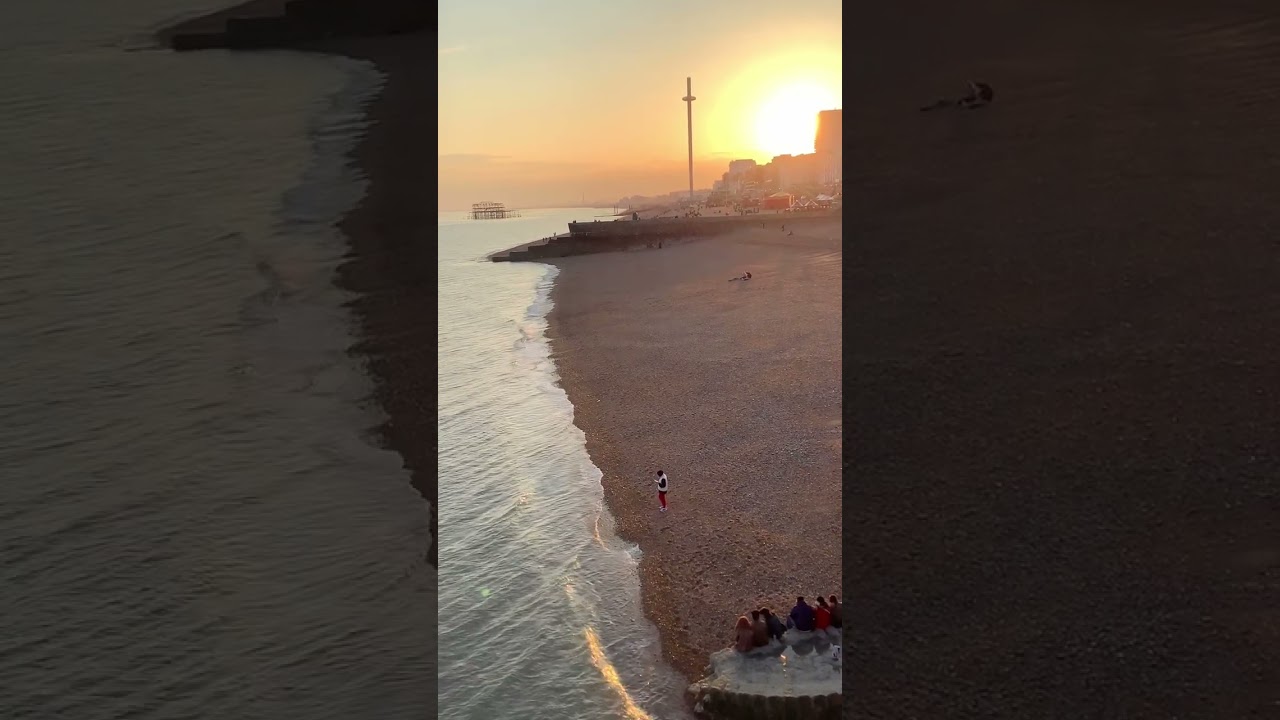 HAPPY SUMMER SOLSTICE Brighton seafront & Brighton beach big sunset after the longest day of 2024