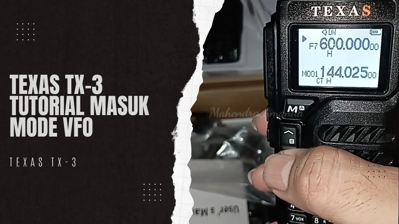 HT TEXAS TX3 - #tutorial masuk mode frekuensi variabel