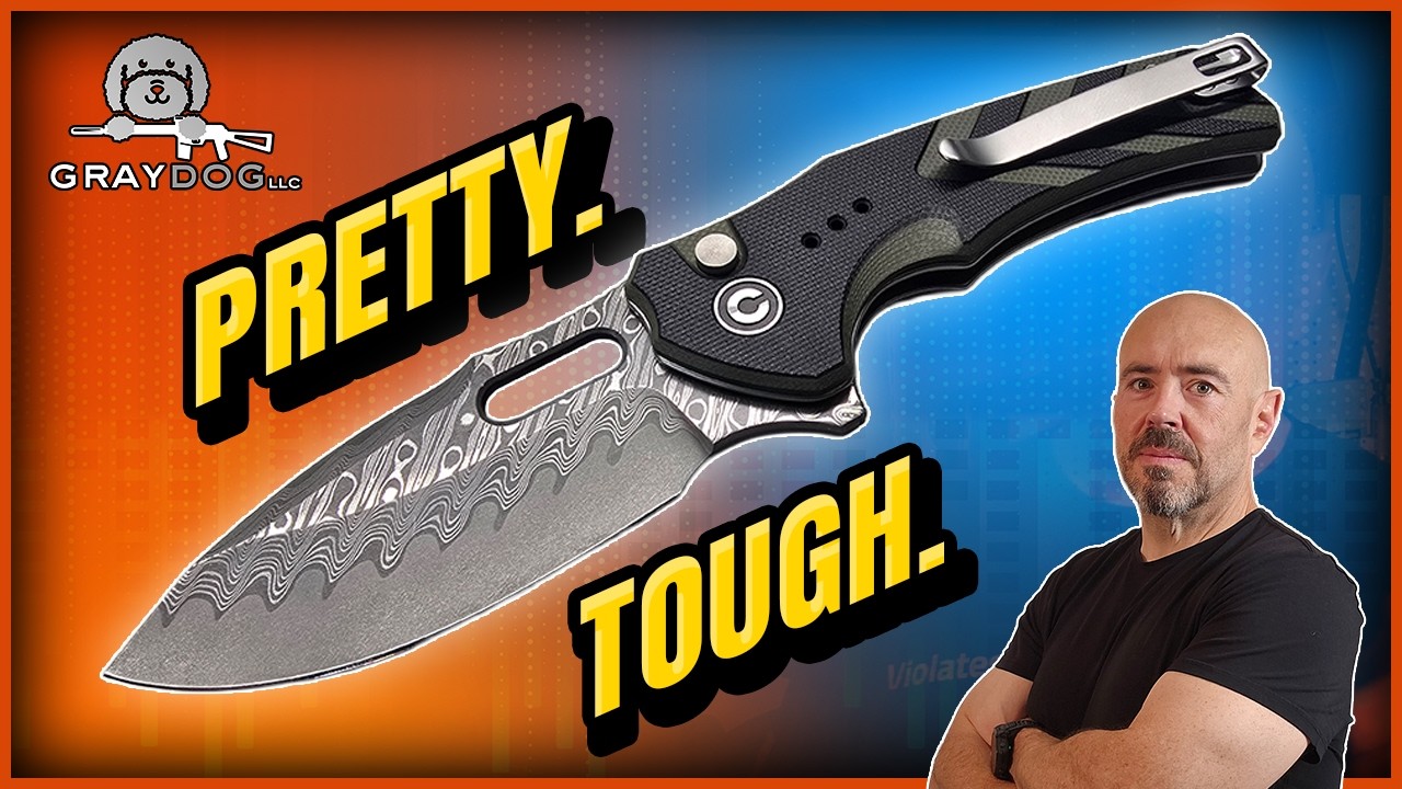 Обзор ножа Civivi Vexron — меня поразил этот дамасский нож с кнопочным замком!