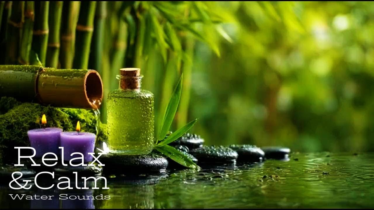 Relaxing Bamboo Fountain & Soft Piano Music 🌿 Sleep, Meditation, Spa, Focus (No Talking, )