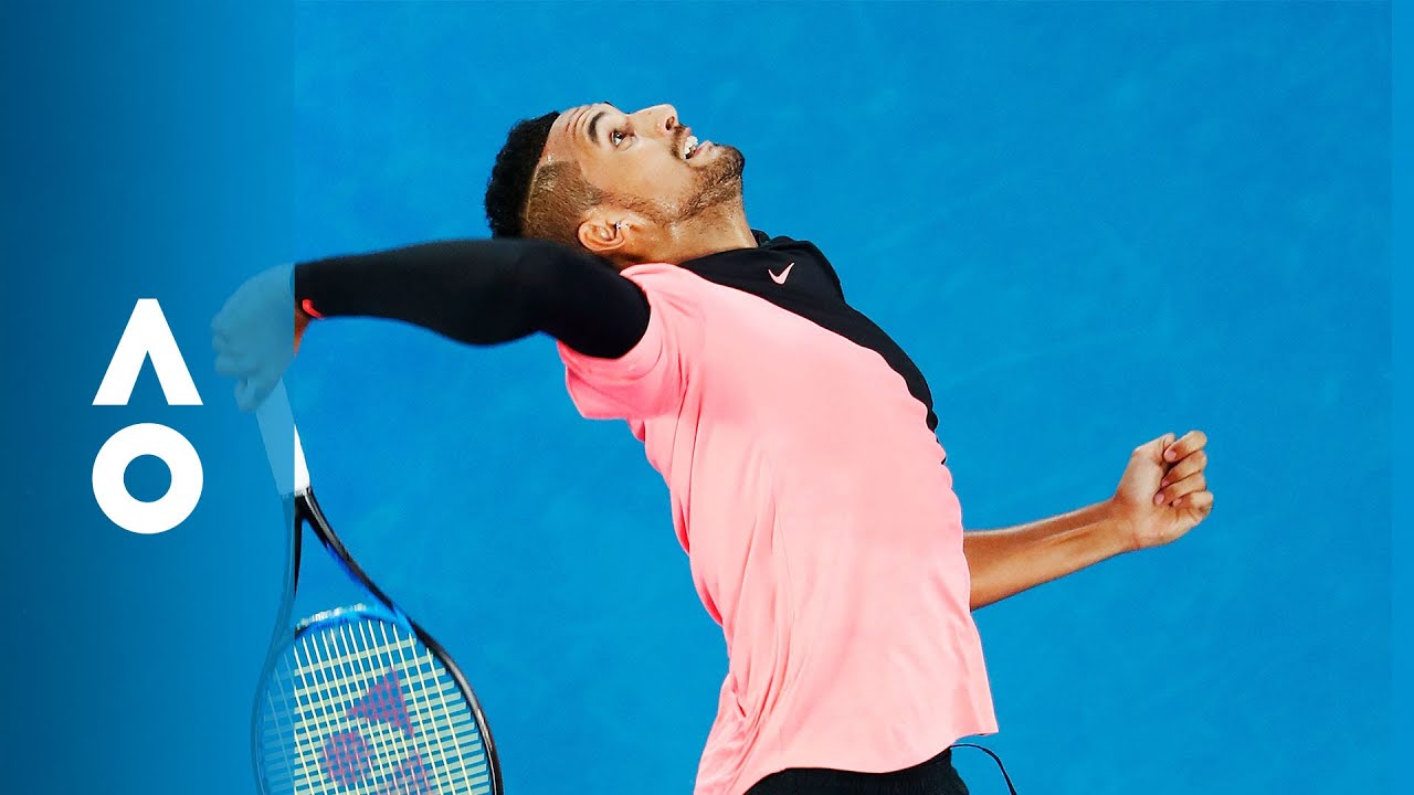 Great ace by Kyrgios winning him 3rd set | Australian Open 2018