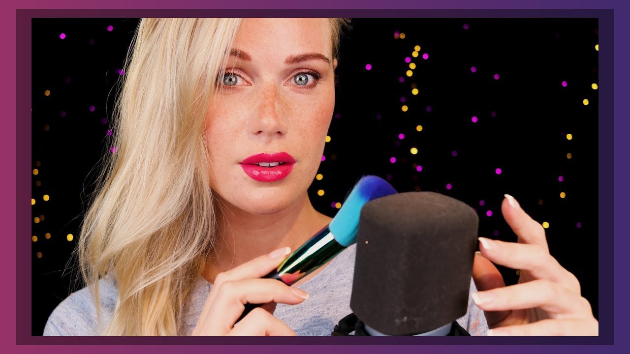ASMR Breathy whispers and Microphone brushing