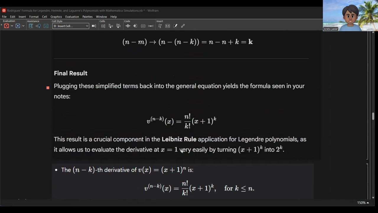 Part 5 of 6   Rodrigues' Formula, Legendre, Hermite, and Laguerre Polynomials with Mathematica Simul