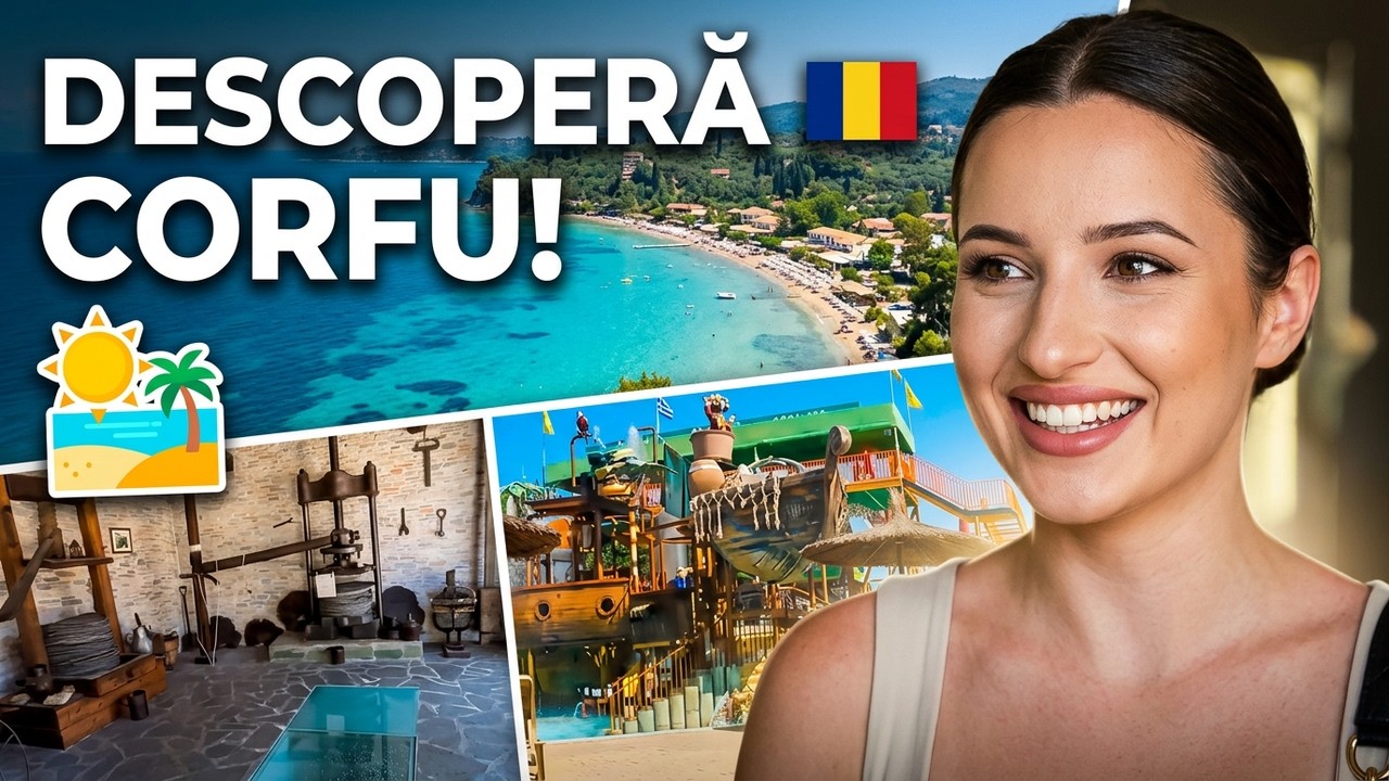 Corfu Travel Vlog 2025 🇬🇷 Descoperă Fabrica de Ulei, Plaja Dassia, Castelul Achilleion & Aqualand