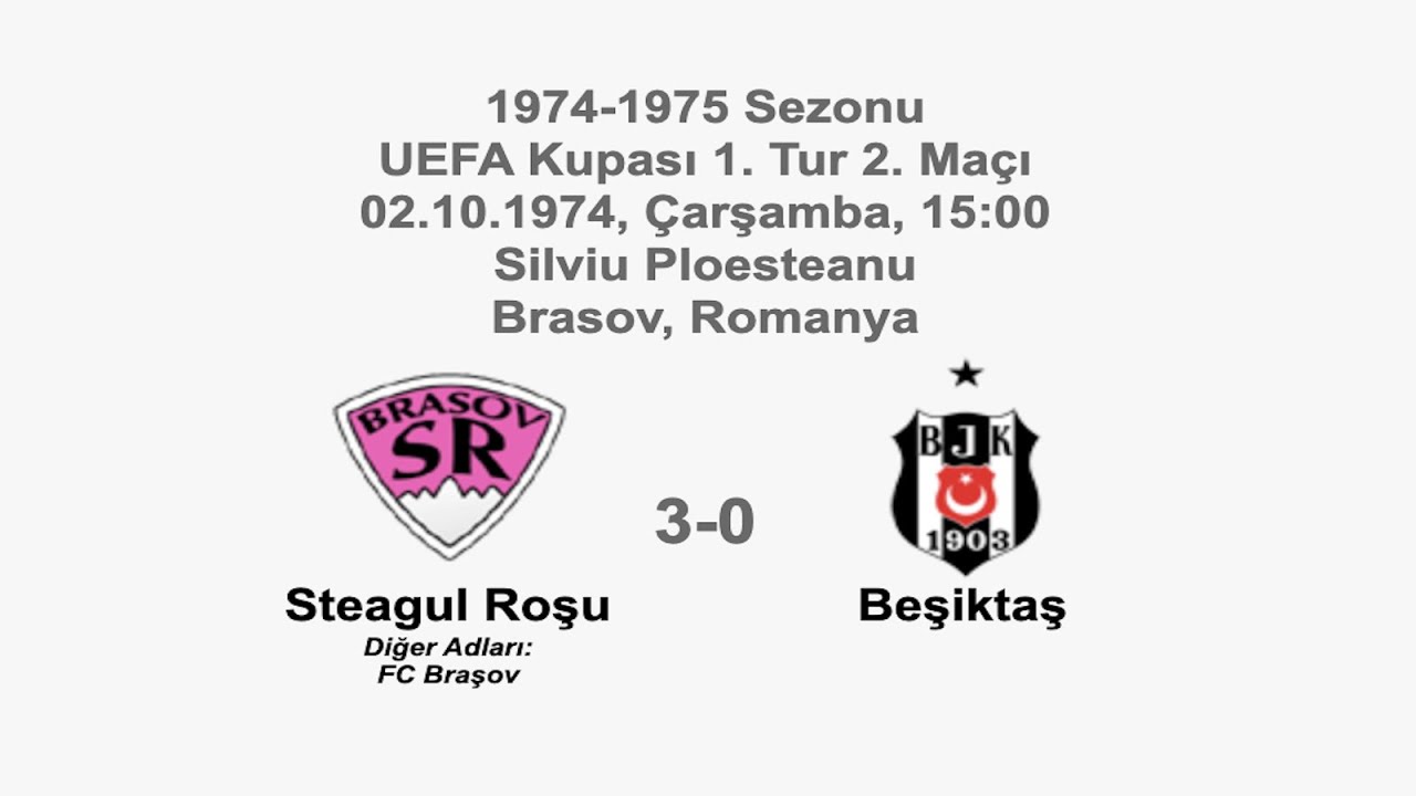 Steagul Roşu 3-0 Beşiktaş 02.10.1974 - 1974-1975 UEFA Cup 1st Round 2nd Leg
