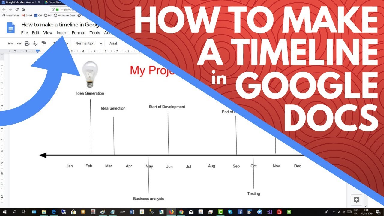 Как создать временную шкалу в Google Docs