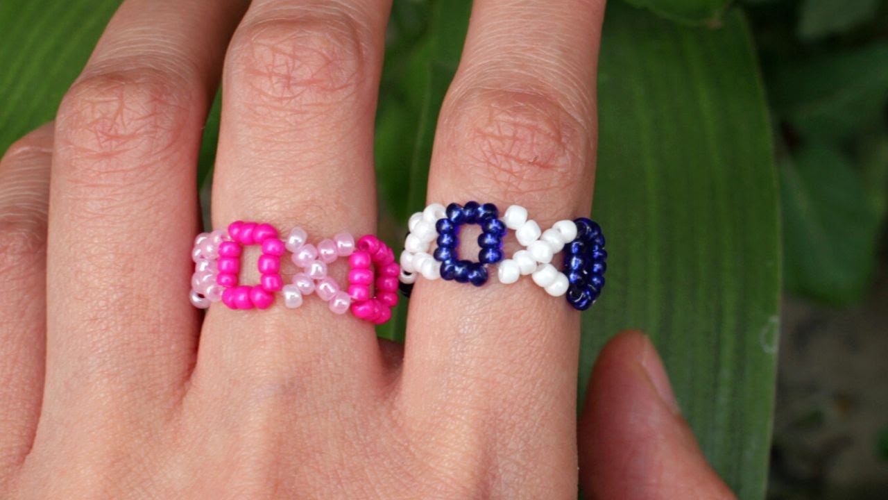 Anillo Aestehtic f&aacute;cil con Mostacillas 💍 XOXO 💖|  Anillos Aesthetic🌟