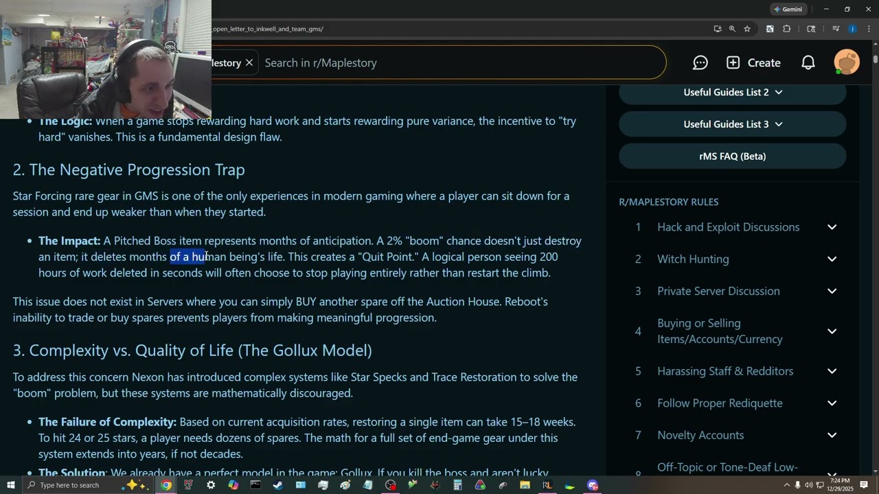 MAPLESTORY GMS PLAYS WROTE NEXON AN OPEN LETTER LETS CHECK IT OUT!