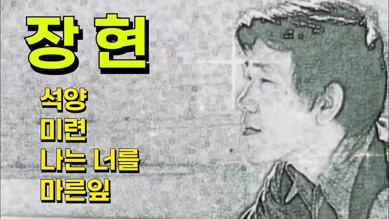 추억의 장현 노래 모음. 석양. 미련. 나는 너를. 마른 잎