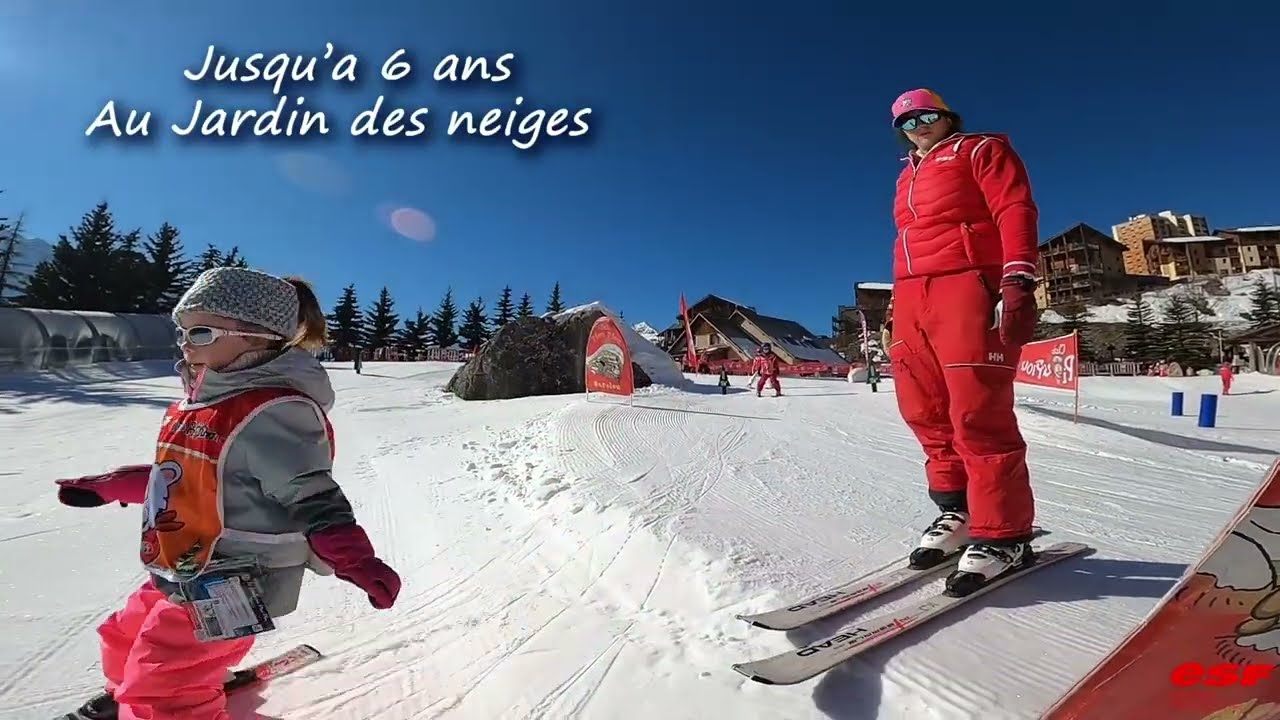 Les Oursons au jardin des neiges VS sur les pistes avec l'ESF d'Orcières Merlette 1850