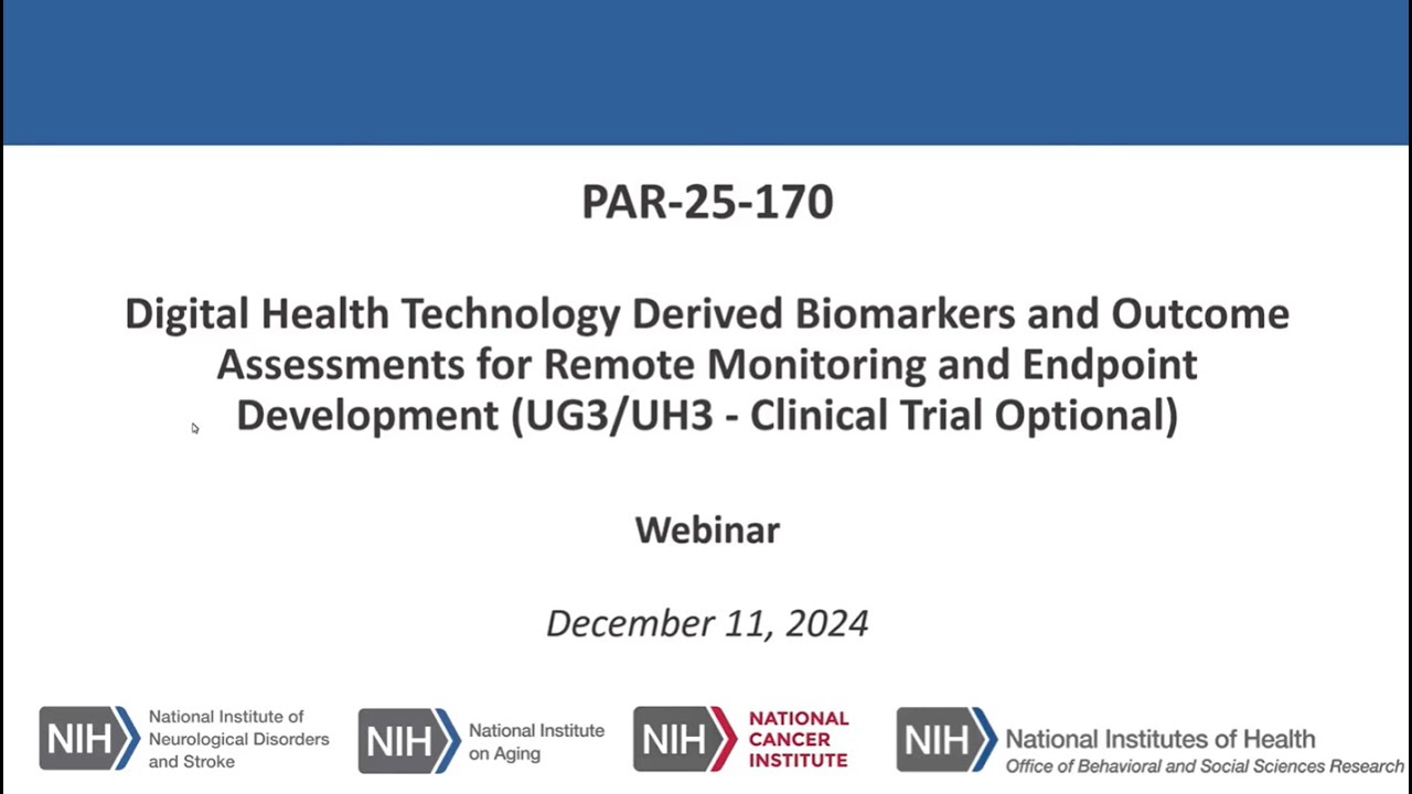 Digital Health Technology Derived Biomarkers and Outcome Assessments for Remote Monitoring