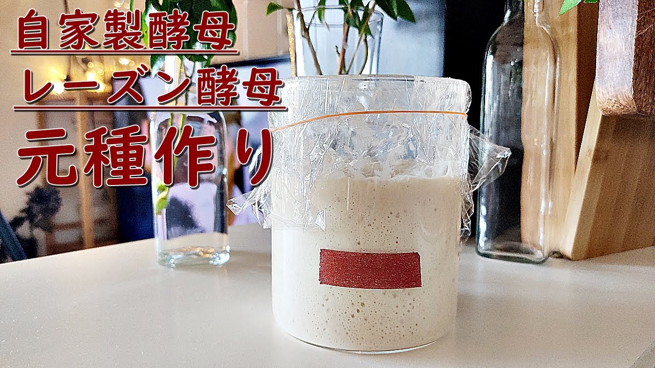 [自家製酵母 08]レーズン酵母 / 元種作り / 発酵力の高いパン酵母を作る / 自家製酵母を作る / フルーツ酵母