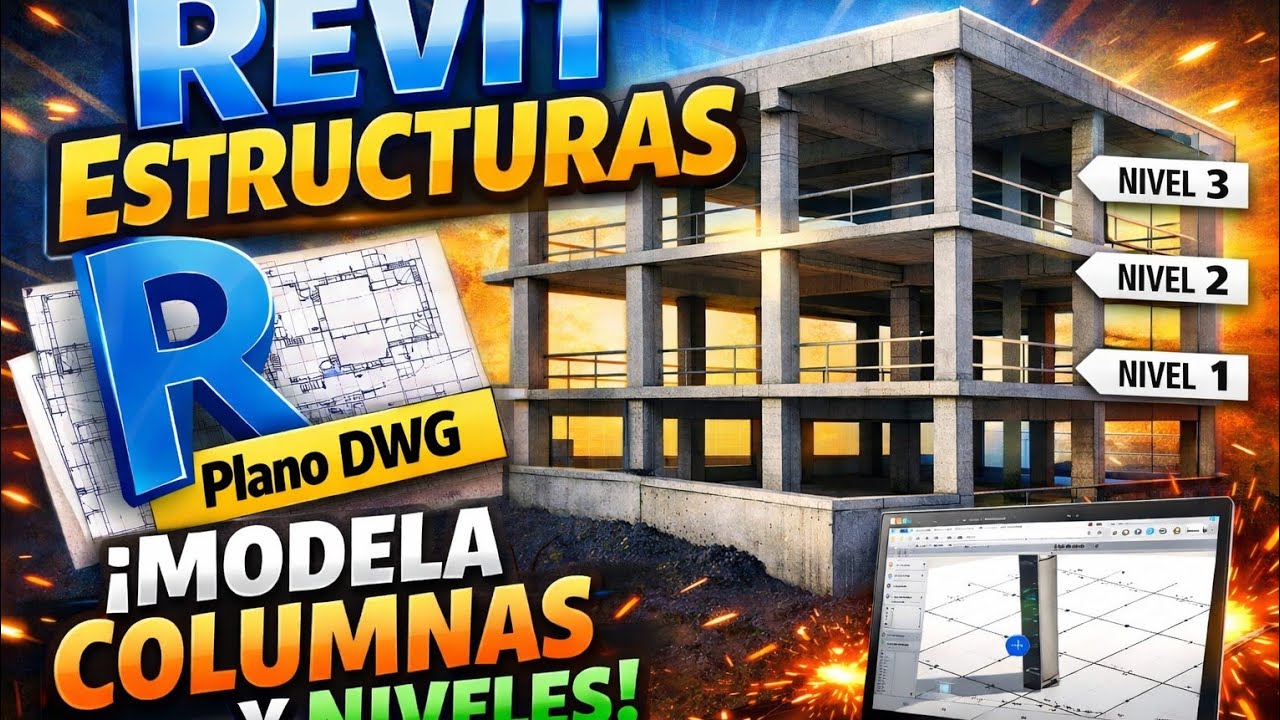 G17- ESTRUCTURAS 1 - IMPORTACION DE PLANOS DWG A REVIT - COLUMNAS
