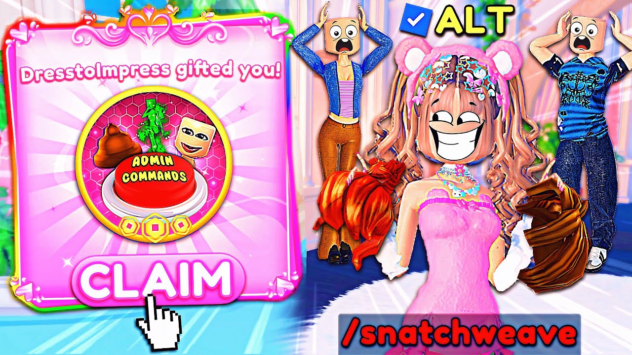 DTI GIFTED Me Free ADMIN COMMANDS On My ALT ACCOUNT & I Did THIS! | Dress to Impress TROLLING ROBLOX