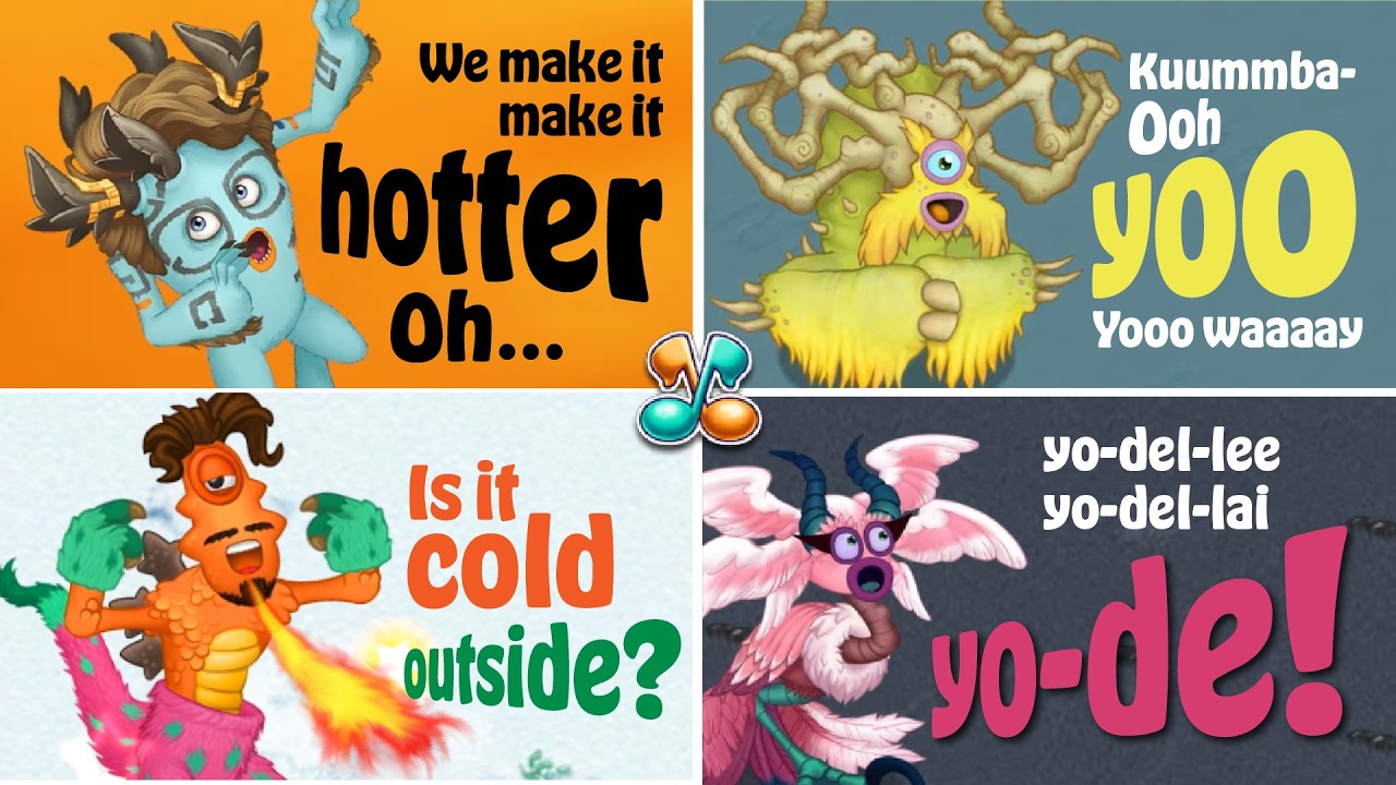 All Lyrics in My Singing Monsters | Mysterious Werdo, bbli$zard, All Wubbox, All Werdos & More