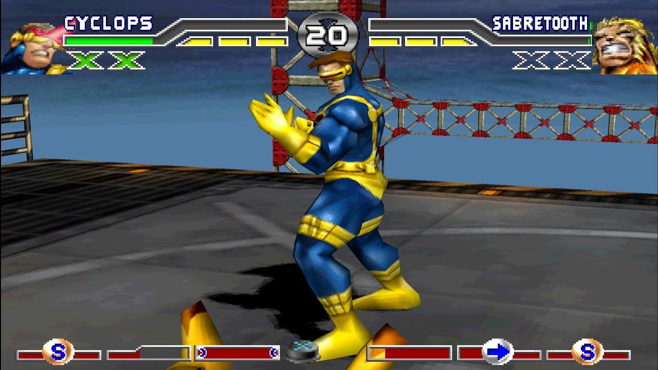 X-Men: Mutant Academy — Циклоп — Аркадный режим (PS1)
