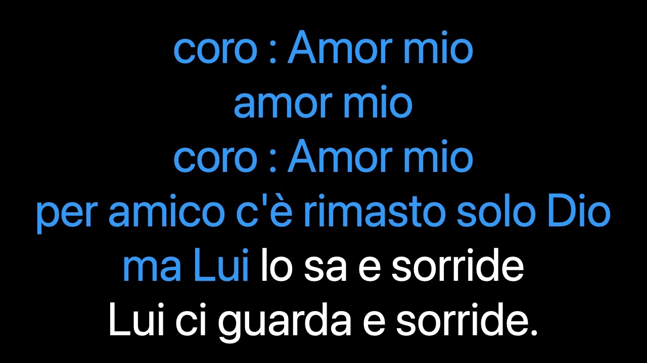 Mina   Amor mio - Karaoke - Cori