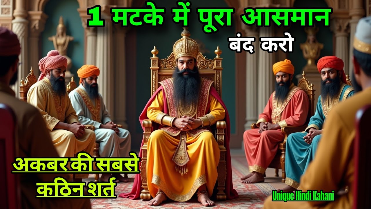 1 मटके में बंद किया पूरा आसमान! 🤔 अकबर की शर्त और बीरबल का चमत्कार | akbar birbal unique stories 